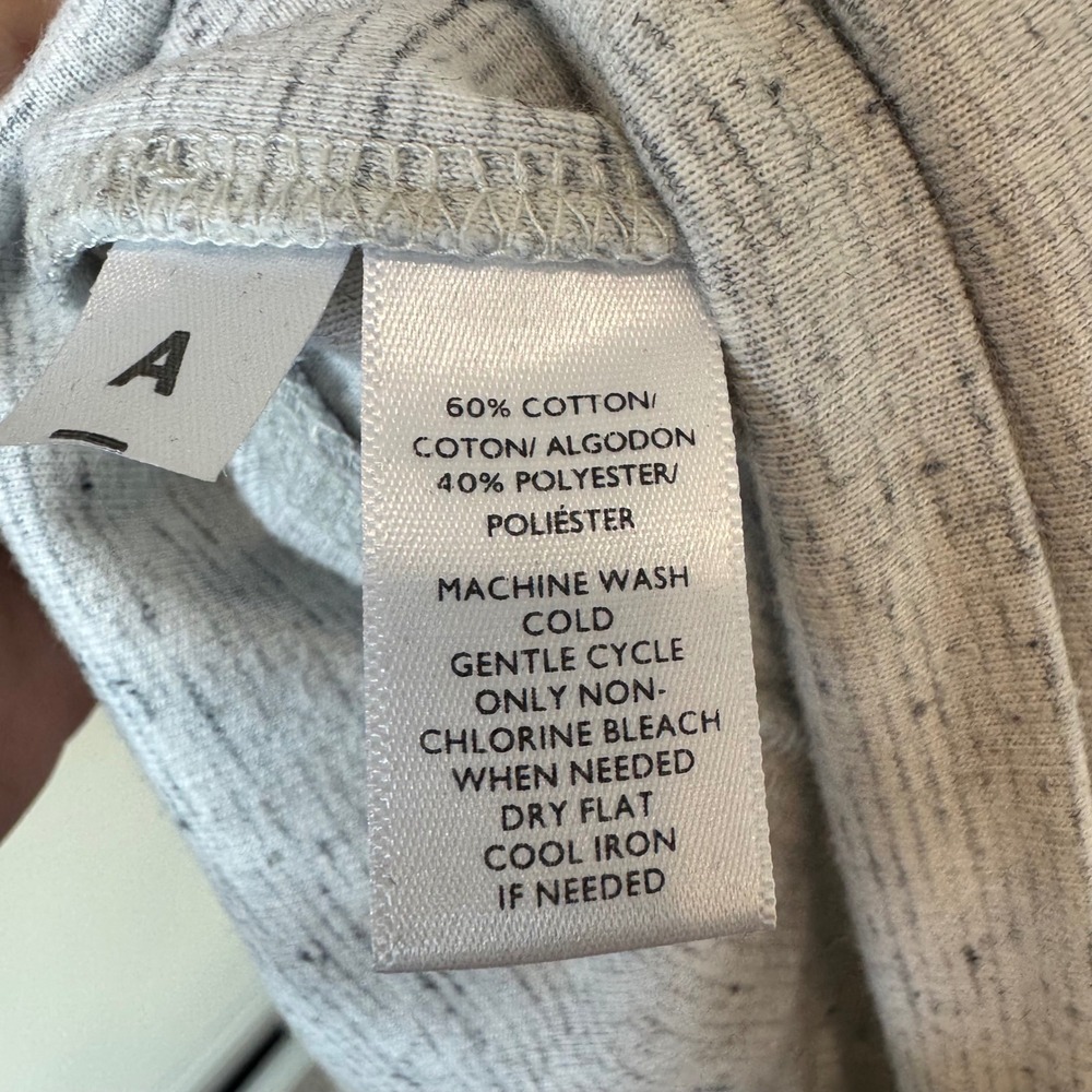 Lou & Grey LOFT Cowl Neck Sweatshirt Space Dye Gray Raglan Pullover Womens Small - Picture 4 of 6